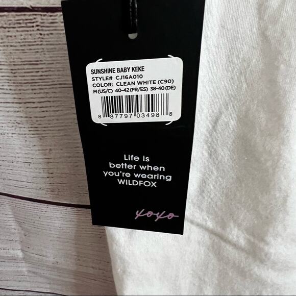WILDFOX Womens Short Sleeve "Sunshine Baby" Graphic Tee Sz M - Picture 5 of 7